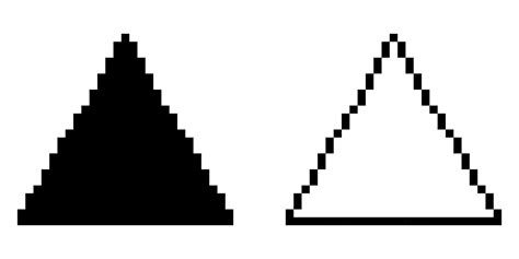 Pixel triangle generator.  Get exact block counts, outlines or filled ...