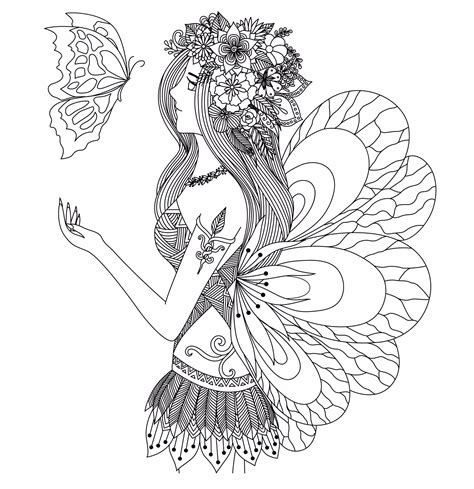 Pixie Coloring Pages