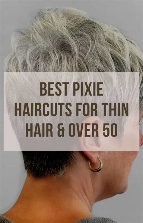 Pixie cuts for fine hair over 50. In fact, if you want to add some extra sass to your hairdo, a medium-length pixie cut for women over 50 is your bet bet! 11. Shaggy Pixie Cut For Women Over 50. Save. @ blushbeautyandco. A shaggy pixie cut is one of the most popular haircuts for women over 50. This hairdo adds layers to your hair and dials up the volume. 