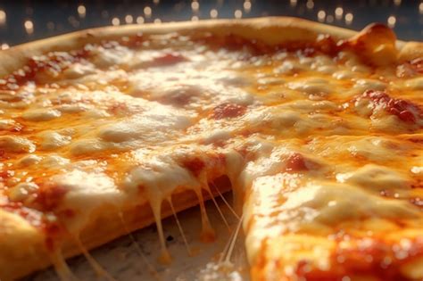 Pizza Hot Oozing Melted Cheese
