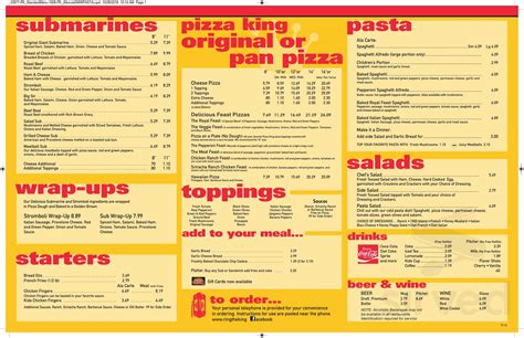 Pizza King menu in Hoopeston, Illinois, USA - Sirved Mobile …