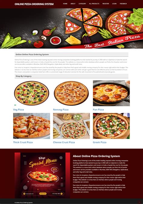 Pizza Order Free source code, tutorials and articles