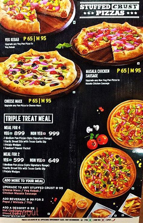 Pizza Hut offers three sizes of pizzas: person