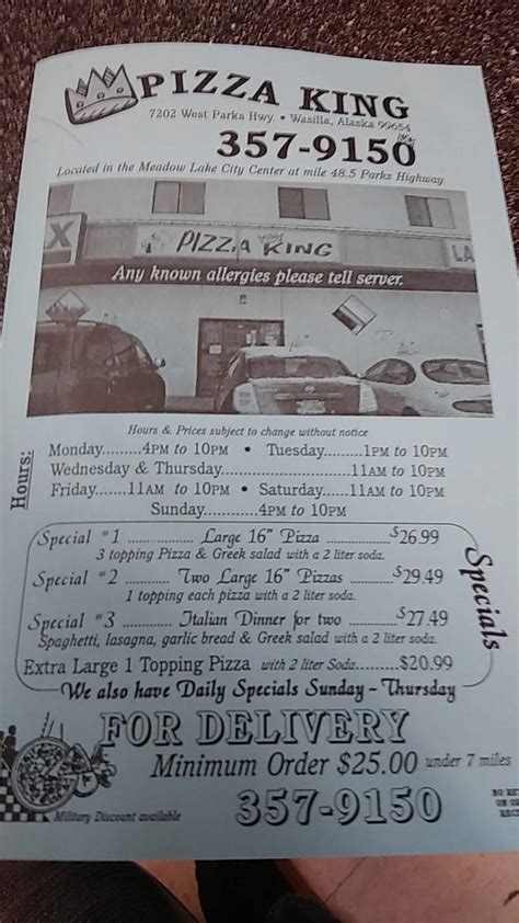 Pizza king wasilla. Things To Know About Pizza king wasilla. 