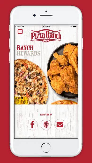 Pizza ranch app. The Pizza Ranch app allows you to: · Check-in during your visit instead of using a card to earn points or redeem rewards · Find your nearest Pizza Ranch restaurant · Connect to online ordering for carryout or delivery or Re-Order your favorite order · View your Ranch Rewards account balance and edit your account · Get notifications about ... 