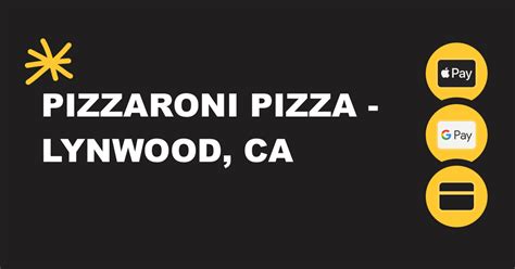 Pizzaroni lynwood. Lynwood CA 90262. Store Hours. Sunday through Thursday: 10:30AM – 9:30PM Friday and Saturday: 10:30AM – 10:00PM 
