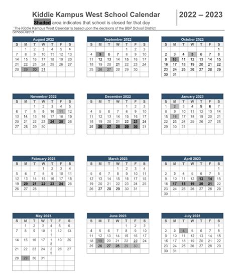 Pk Yonge Calendar