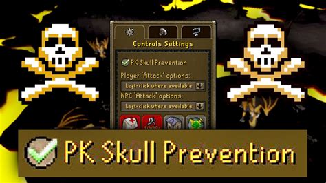 Players might also turn on the PK Skull Prevention setting, which will restrict them from attacking players when it would result in gaining the skull status. The skull will disappear automatically after 10 or 30 minutes depending on how the player got it; it disappears 10 minutes after exiting the Abyss, and 30 minutes after attacking a player.. 