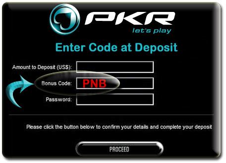 pkr casino bonus code