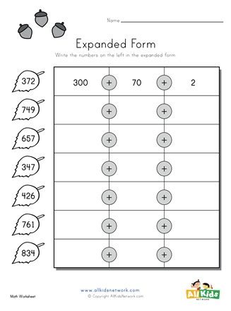Place Value And Expanded Form Worksheets 99Worksheets