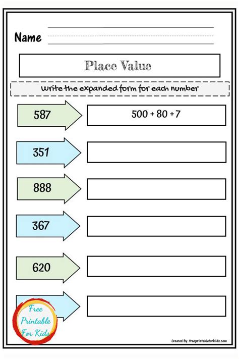 Place Value Practice 3rd Grade