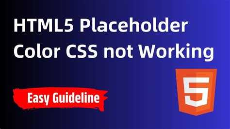 Placeholder css not working. .  ...