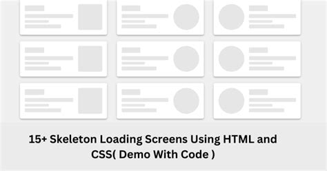 Placeholder loading css.  You can use this code on Apr 25, 2022 · A skeleton sc...