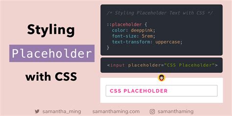 Placeholder size css.  The placeholder text is set with the placeholder attribut...