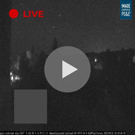 Placerville CA. Live WebCam Still Shot. Video stream is from an Axis camera housed in an outside enclosure facing due south at our El Dorado Weather station home in Placerville, California, USA. View Above Image Streaming! Moon times are updated at 5:00 pm daily. Clear, with a low around 45.. 