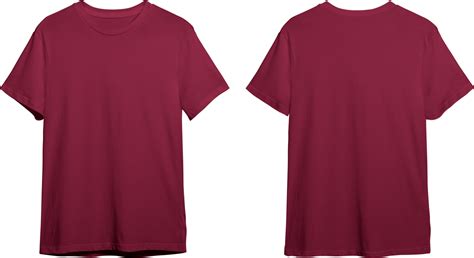 Plain Maroon Shirt Template