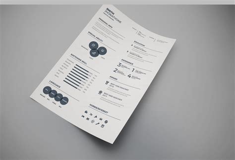 Plain Professional Resume Design Template 001667 Template Catalog