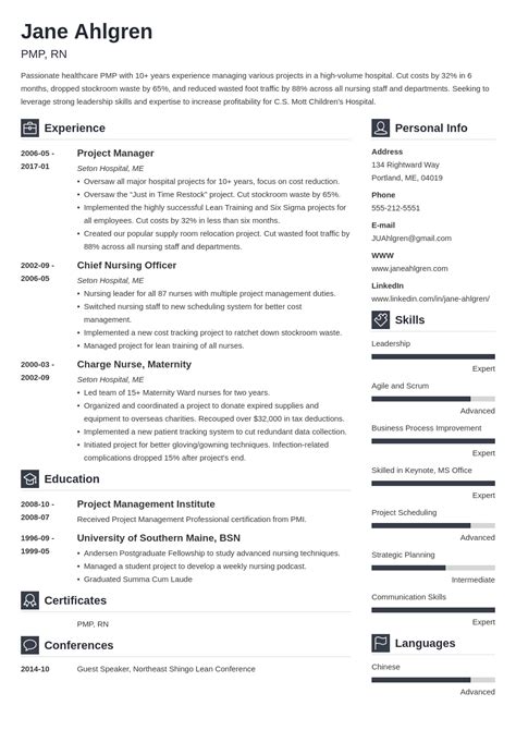 Plain Text Resume Template