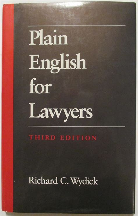 Download Plain English For Lawyers By Richard C Wydick