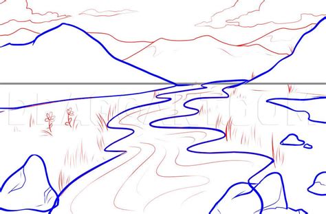 Plains Scenery Drawing Tutorial, Step by Step, Drawing Guide, by Dawn
