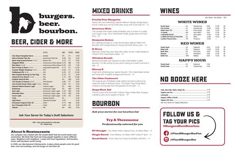 Plan b Southington Menu - burgers - beer - bourbon