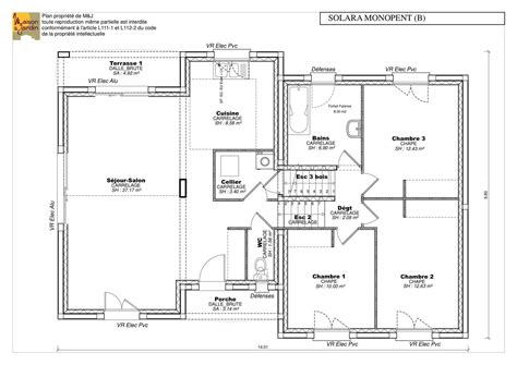 Plan de maison monopente gratuit