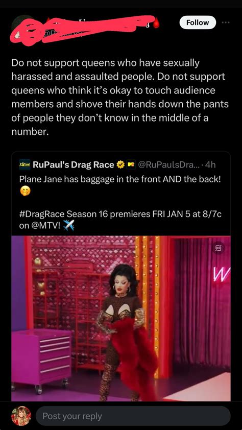 Plane Jane Just Delivered One of the Harshest Reads in Drag Race Herstory. In addition to having charisma, uniqueness, nerve and talent to spare, the queens of RuPaul’s Drag Race are also often known for their honesty. And one Season 16 contestant just took the truth to a whole new level. On the heels of last week’s premiere, …. 