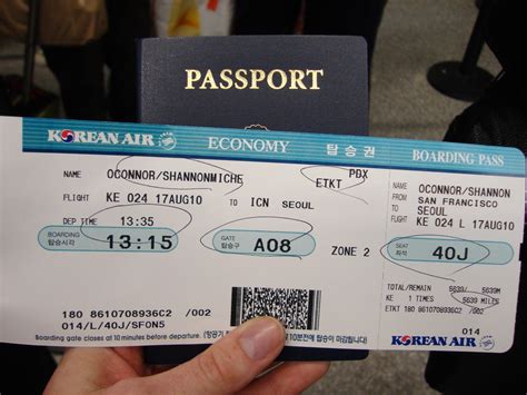 Plane tickets to south korea. 