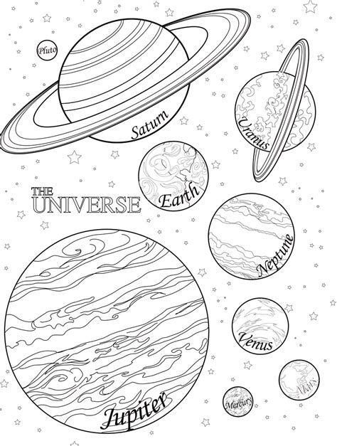 Planet Coloring Pages