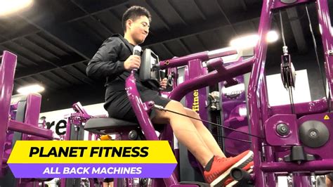 Planet fitness back machines. Lie on the floor with your knees bent and arms at your sides. Engage your core and push your lower back into the ground. Hold this position as you lift your midsection and butt off of the ground. Hold for 10 seconds, and then gradually return to the starting position. Repeat as many times as you can in two minutes. 