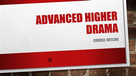 Planit : National Qualifications : Advanced Higher Drama