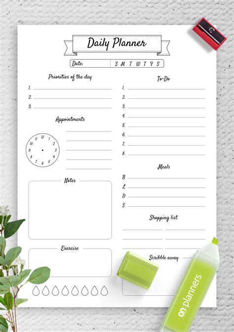 Planner Pages Half Page Planner Pages Daily Planner Pages Printable Planner Pages