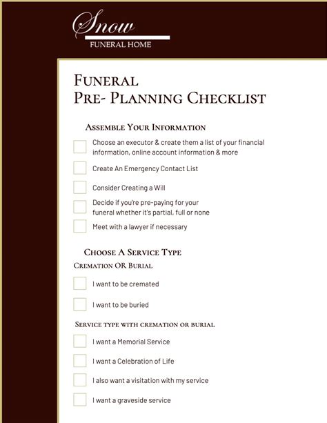Planning a funeral service template.  Use Our Free Downloads to Create ...