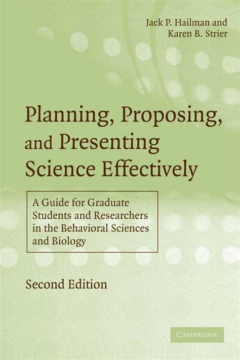 Planning proposing and presenting science effectively a guide for graduate students and researche. - Manual de blackberry curve 8900 en espanol.