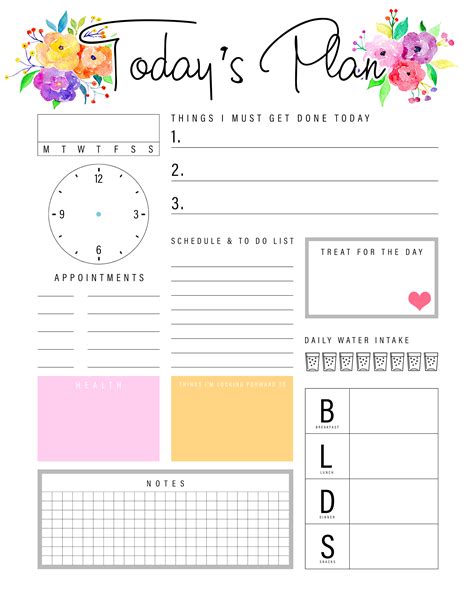 Pick any daily schedule template to start with then customize it according to your needs and taste by changing its colors or adding illustrations or stickers.. 