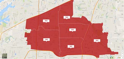 Plano Frisco Zip Code Map
