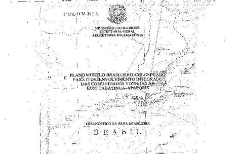 Plano modelo brasileiro colombiano para o desenvolvimento integrado das comunidades vizinhas ao eixo tabatinga apapóris. - Maison du luthier de jenzat, musée de patrimoine ethnologique.