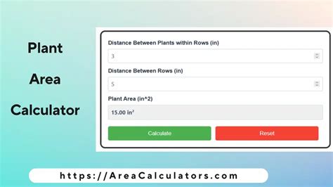 Plant Area Calculator Online Calculators