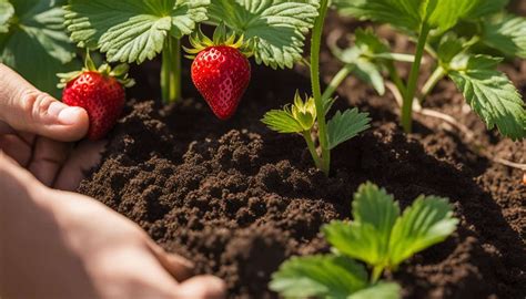 Planting strawberries in ground