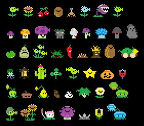 Plants vs zombies pixel art