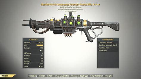 Plasma caster build fallout 76. The plasma caster is a heavy gun in Fallout 76, introduced in the Wastelanders update. The plasma caster is a powerful energy weapon similar in fire rate and range to the ballistic Gatling gun. The plasma caster deals considerably more damage per-shot than other energy weapons, but suffers from... 