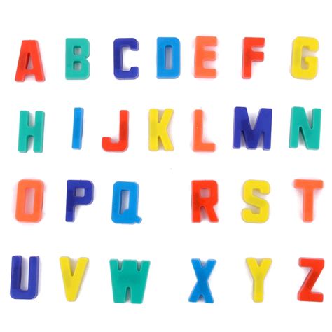 Plastic English Letters Whiteboard Fridge Multicolor 26 in 1