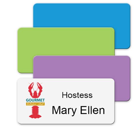 Plastic Name Badges FullColor Printed, Rectangular