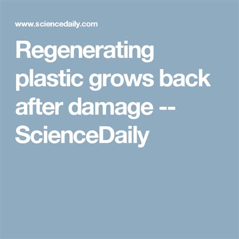 Plastic That Grows On Trees -- ScienceDaily