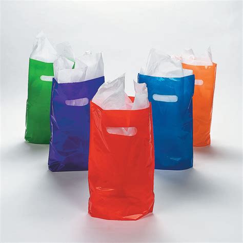 Plastic goodie bags. Infinite Pack Thank You Merchandise Bags, Die Cut Handles, Retail Shopping Bags for Boutique, Goodie Bags, Gift Bags Bulk, Favors, 1.25-1.75-2-2.35 Mil Reusable Plastic Bags - Choose Color & Size 4.7 out of 5 stars 1,287 