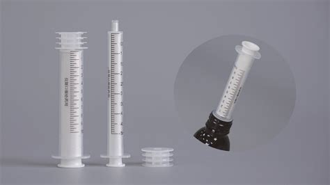 Plastic oral syringe.  With clear markings and easy-to-use design, thi...