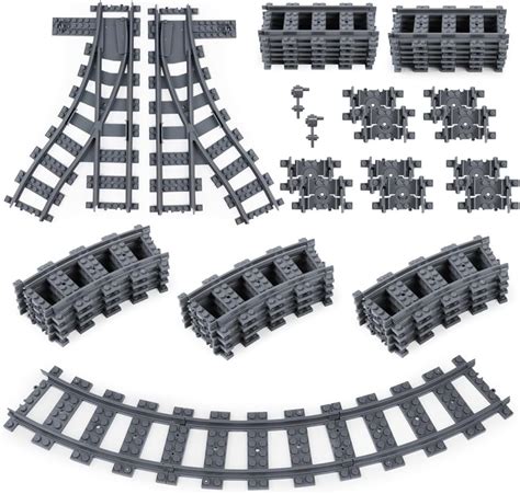 Plastic train tracks. uk: Plastic Model Train Track HOTUT 32 PCS City ...