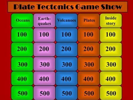 Plate tectonics game show flash