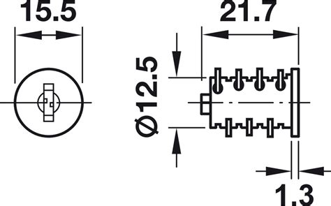 Plate-Cylinder Removable Core, Keyed Different, Symo 3000 - Hafele