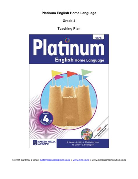 Platinum english grade 4 teachers guide. - Thermo ramsey micro tech 3000 manual.